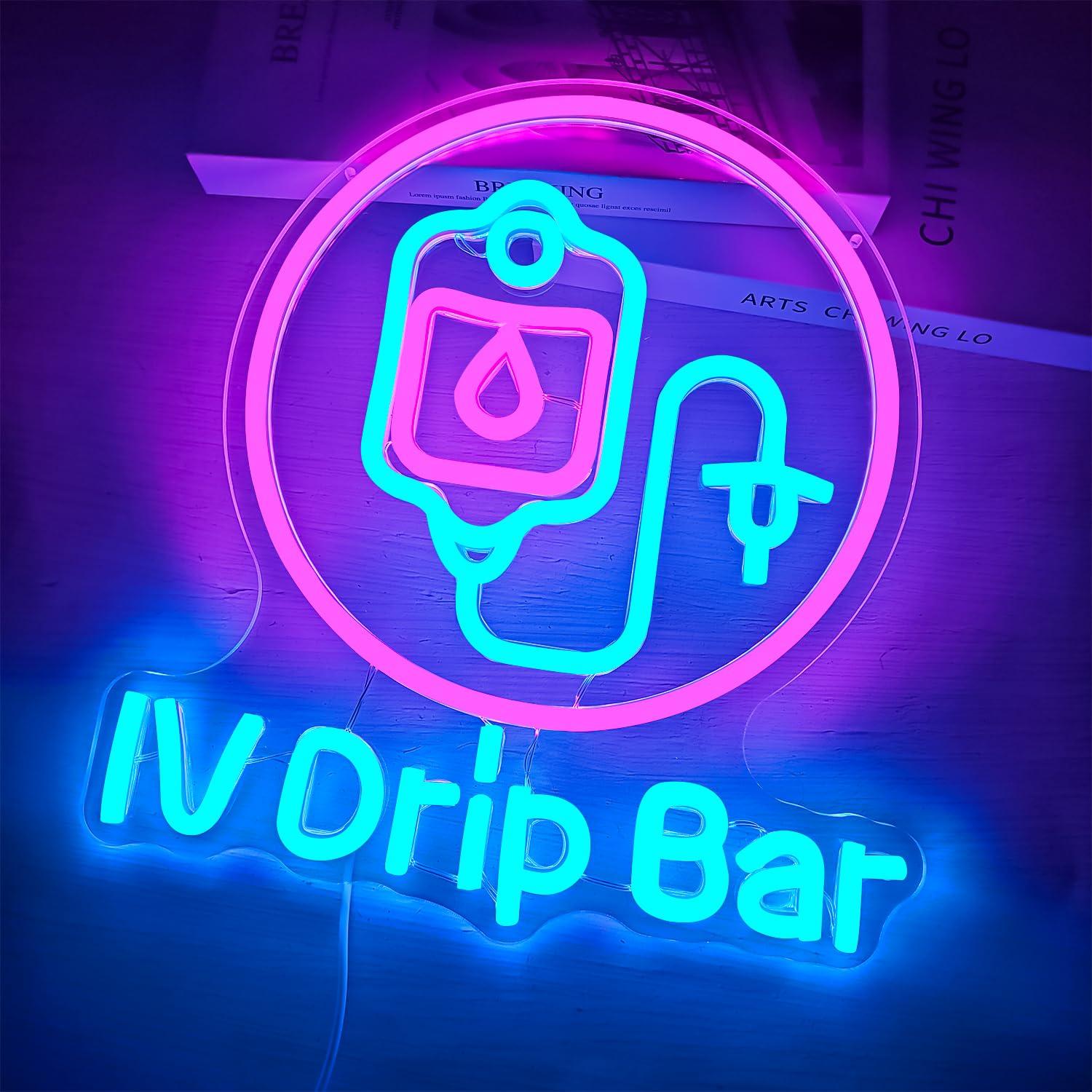 IV Drip Bar Neon Sign USB Dimm – обзор и цена Medical Wellness & Spa Werona