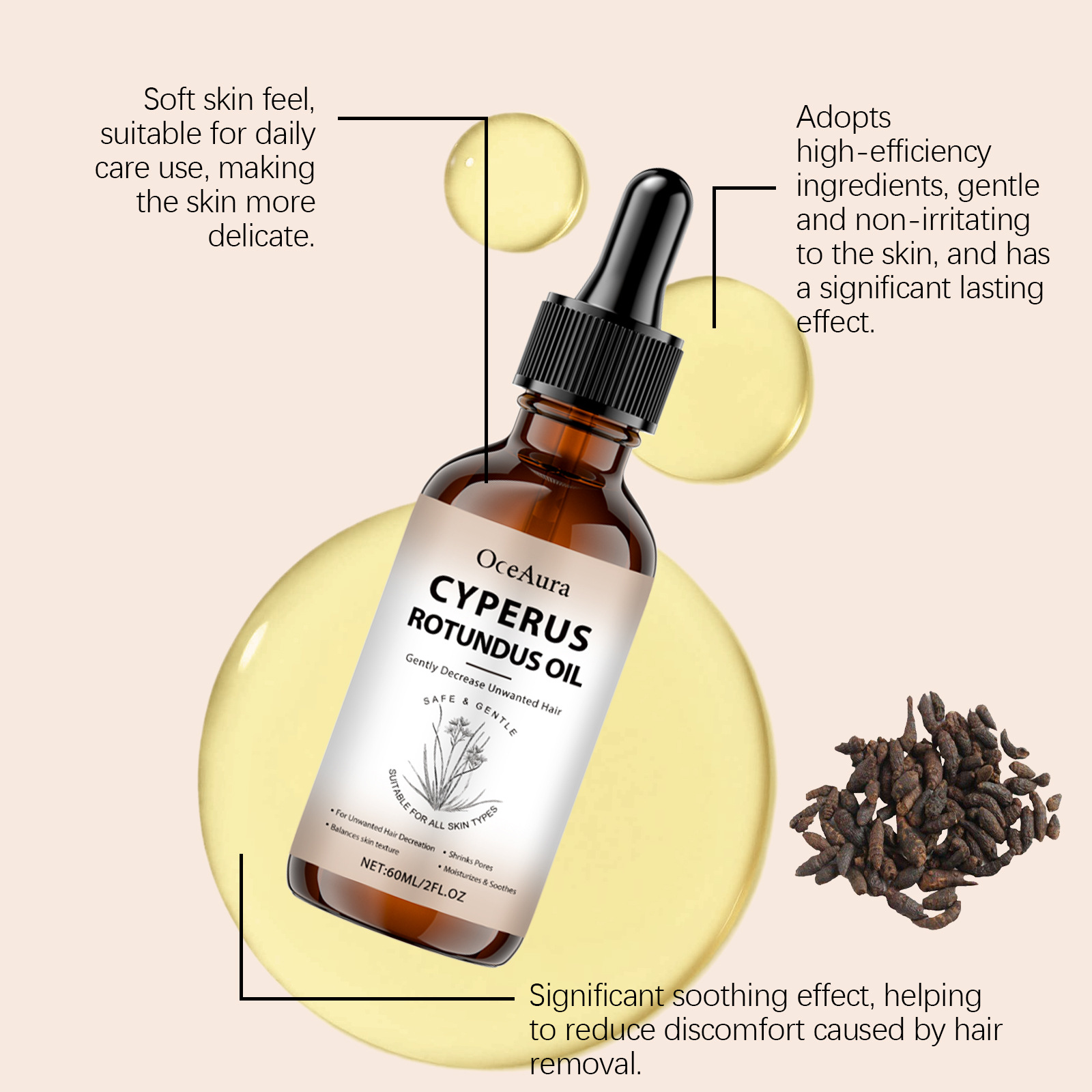 Cyperus Rotundus Oil for Hair  – обзор и цена Hair Removal Cream