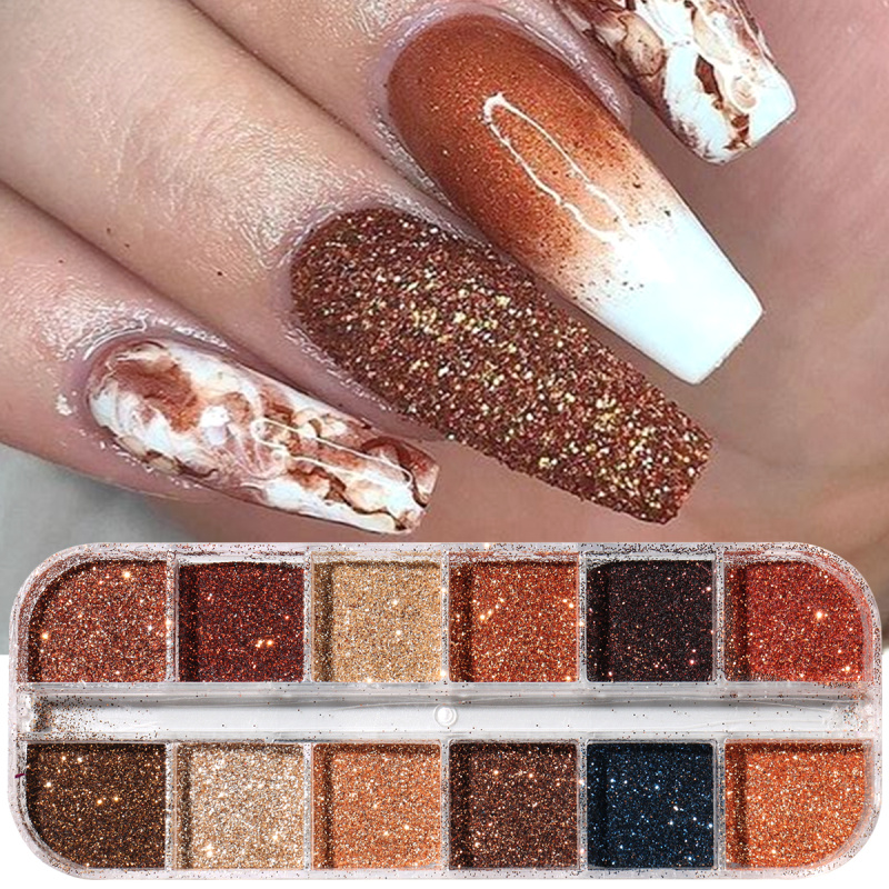 Shiny Coffee Brown Nail Glitte – обзор и цена Sugar Scrub Coffee