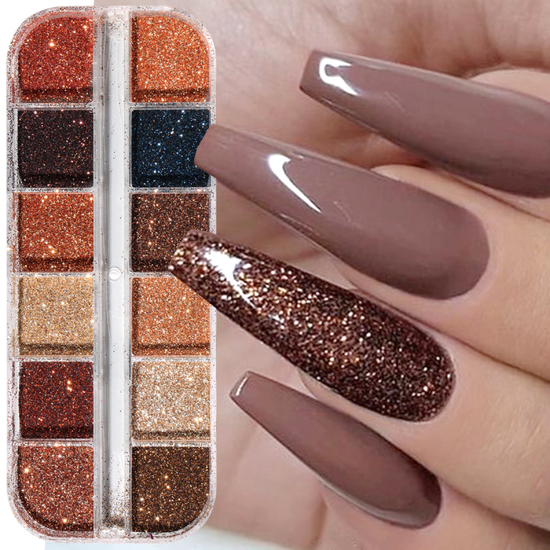 Shiny Coffee Brown Nail Glitte – обзор и цена Sugar Scrub Coffee
